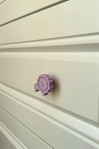 Pomerol Mor Aslan Dolap Kulpu - Çocuk Odası, Mutfak ve Banyo İçin Sevimli ve Dayanıklı Mobilya Kulp, KulpD - Resim 2