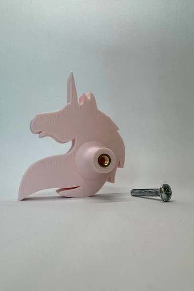 Pomerol Unicorn Dolap Kulpu - Çocuk Odası, Mutfak ve Banyo İçin Renkli ve Dayanıklı Mobilya Kulp S - 5
