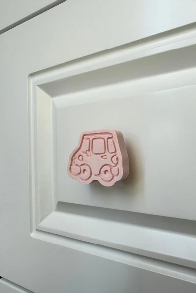 Pomerol Pembe Araba Dolap Kulpu - Çocuk, Mutfak ve Banyo Dolapları İçin Modern ve Şık Tasarım