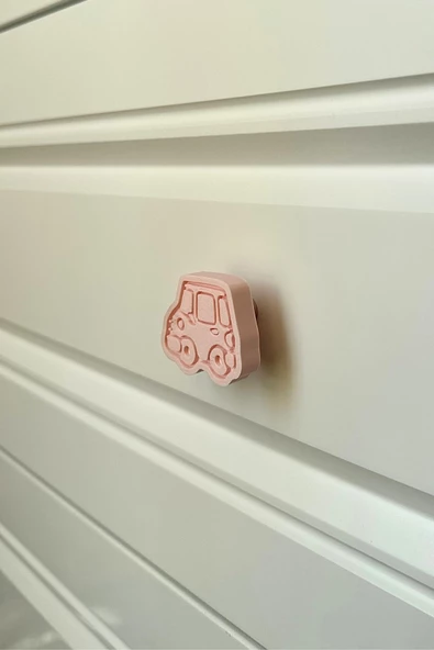 Pomerol Pembe Araba Dolap Kulpu - Çocuk, Mutfak ve Banyo Dolapları İçin Modern ve Şık Tasarım - 2