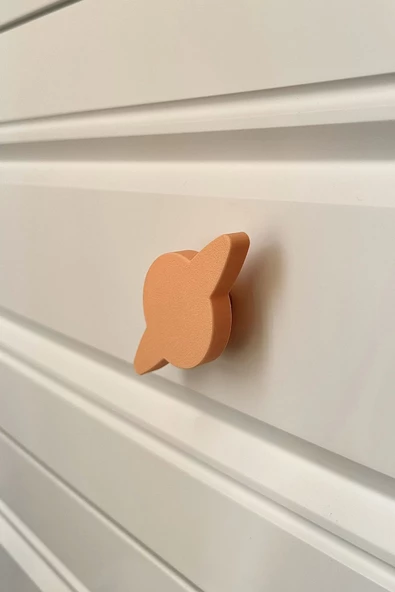 Pomerol Turuncu Gezegen Dolap Kulpu - Çocuk Odası, Mutfak ve Banyo İçin Enerjik ve Dayanıklı Mobilya Kulp - 2