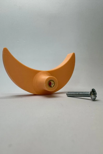 Pomerol Turuncu Ay Dolap Kulpu - Çocuk Odası, Mutfak ve Banyo İçin Enerjik ve Dayanıklı Mobilya Kulp - 5