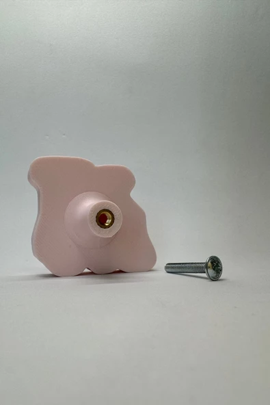 Pomerol Pembe Tren Dolap Kulpu - Çocuk Odası, Mutfak ve Banyo Dolapları İçin Eğlenceli ve Modern Kulp - 5