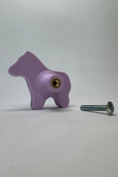 Pomerol Mor Zebra Dolap Kulpu - Çocuk Odası, Mutfak ve Banyo İçin Sevimli ve Dayanıklı Mobilya Kulp D - 5