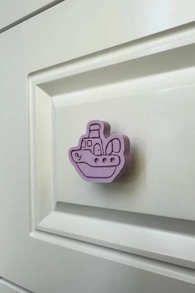 Pomerol Mor Gemi Dolap Kulpu - Çocuk Odaları, Mutfak ve Banyo Dolapları İçin Eğlenceli ve Şık Kulp