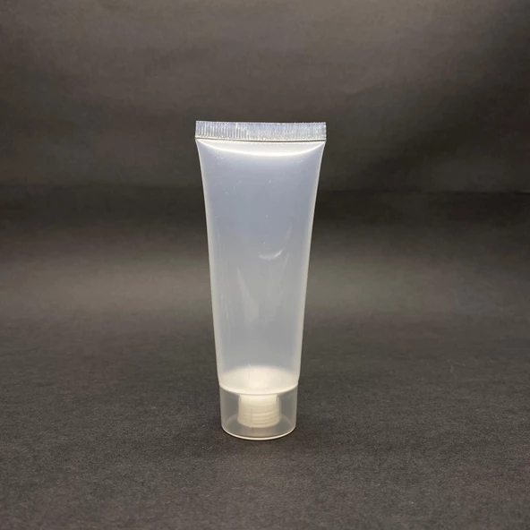 Şeffaf Boş Krem Tüpü 50ml , Vidalı Kapaklı Merhem Tüpü ,  Şeffaf Lipgloss Tüp 50 ml x 3 Adet - Resim 2
