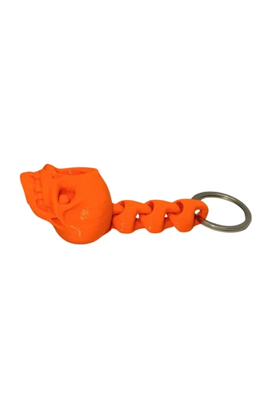 3D Kuru Kafa Anahtarlık - Turuncu - 2