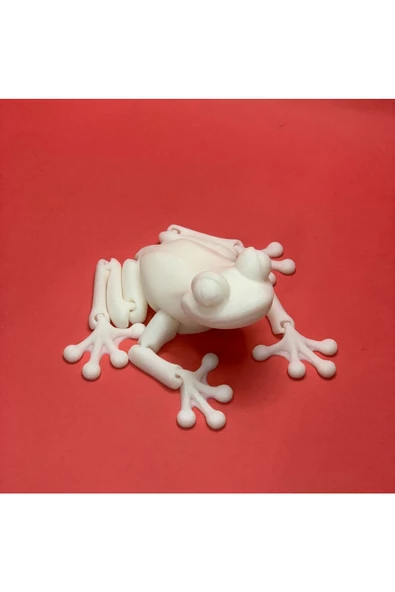 3d Hareketli Kurbağa Figürlü Oyuncak - Beyaz - Resim 5