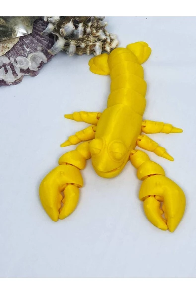 3d Hareketli Istakoz Figürlü Oyuncak - Sarı - Resim 6