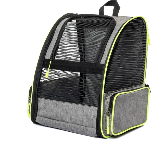 Brave Paws Piramit Model Kedi Köpek Çantası Yıkanabilir Hava Alan Plastik Fileli (GRİ) - 2