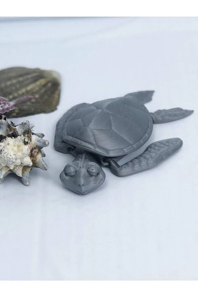 3d Hareketli Kaplumbağa Figürlü Oyuncak - Gri - Resim 8
