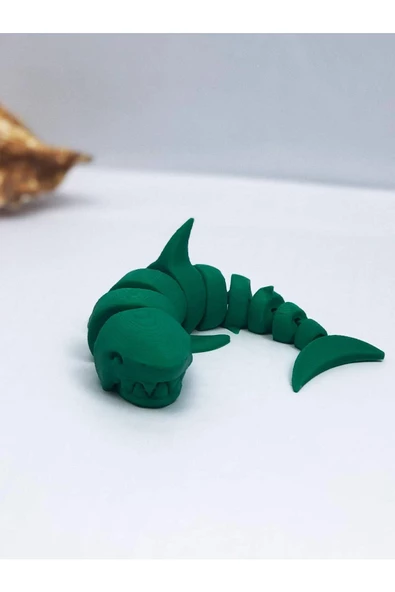 3d Hareketli Köpek Balığı Figürlü Oyuncak - Yeşil - Resim 4