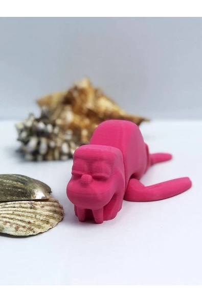 3d Hareketli Deniz Aygırı / Mors Figürlü Oyuncak - Pembe ürün görseli 1