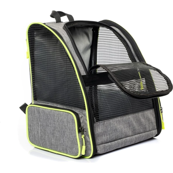 Brave Paws Piramit Model Kedi Köpek Çantası Yıkanabilir Hava Alan Plastik Fileli (GRİ) - 3