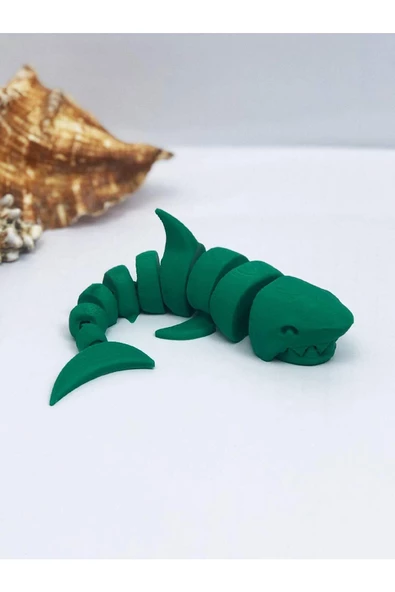 3d Hareketli Köpek Balığı Figürlü Oyuncak - Yeşil ürün görseli 1