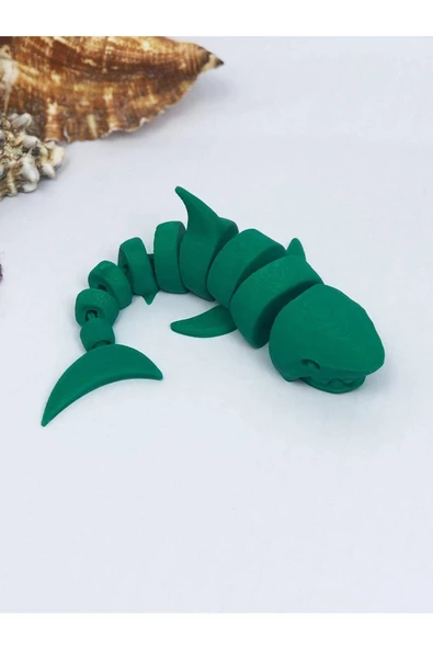 3d Hareketli Köpek Balığı Figürlü Oyuncak - Yeşil - Resim 2