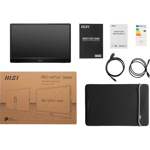 MSI 15.6" Pro MP161 E2U 1920X1080 (Fhd) 16:9 Flat IPS 60HZ 4ms Adaptıve-Sync Portatıf Monıtor - 4