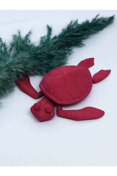 3d Hareketli Kaplumbağa Figürlü Oyuncak - Kırmızı - Resim 6