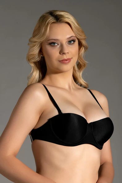 New Bra 8310 Kadın Sırtı Şeffaf Desteksiz Sütyen - 9