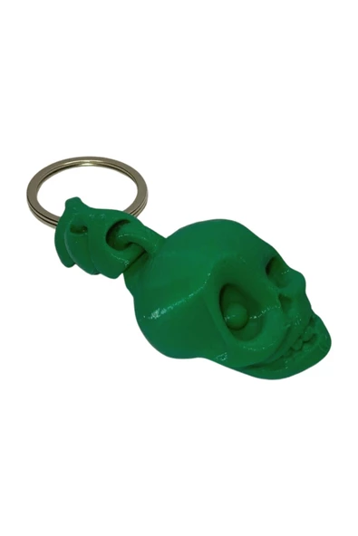3D Kuru Kafa Anahtarlık - Yeşil - Resim 6