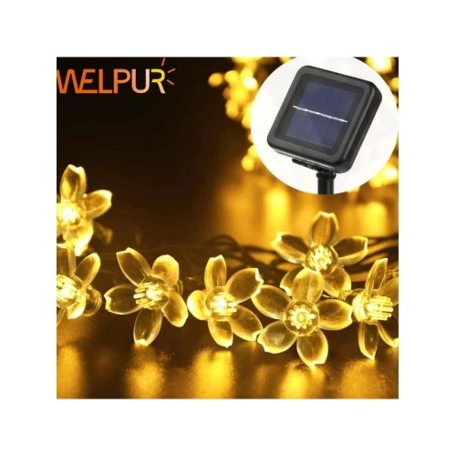 Solar Çiçekli Dekoratif 30 Led Bahçe Lambası - 3