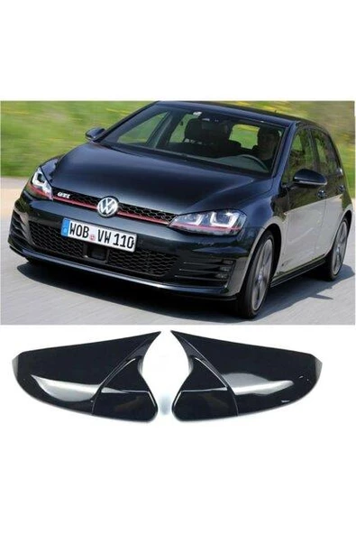 Volkswagen Golf 7 Araca Özel Batman Yarasa Ayna Kapağı Pianoblack ürün görseli 1