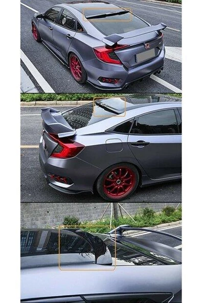 Honda Civic Fc5 Cam Üstü Spoiler Rs Model Pianoblack