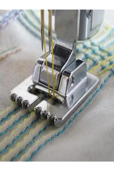 singer pfaff Singer Zetina Çift Iğne Ve Nervür Ayak Set (İĞNE PAKET İÇİNDE 2MM,3MM VE 4 MM'DİR.) Dali Iğne 1 Pk - 4