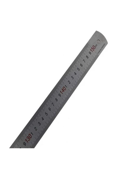 İşkur Makina 150 cm Metal Paslanmaz Çelik Cetvel Metre