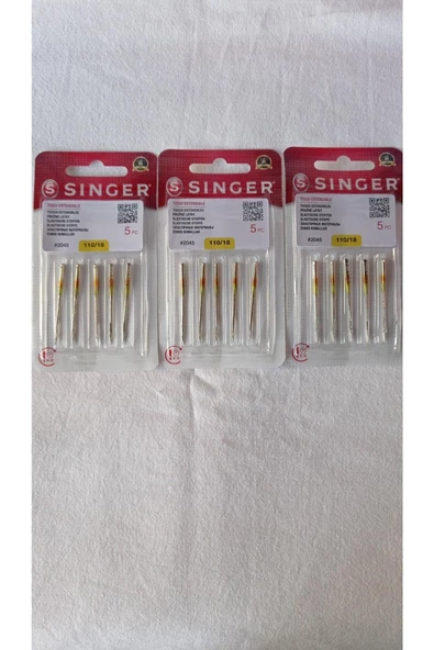 SİNGER Sınger 3 Paket 18 Numara Dikiş Makinası Iğnesi
