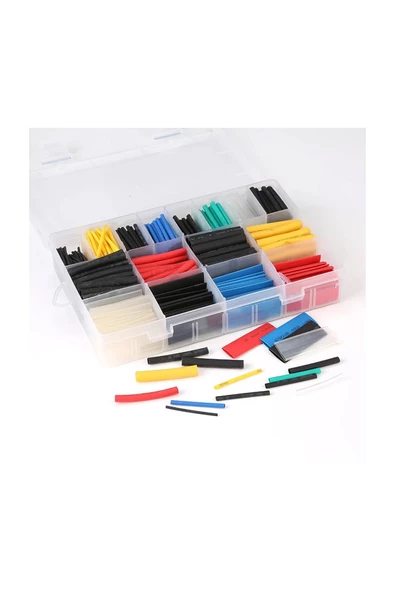hodbehod 530 Adet Shrink Boru Makaron Set Isı Ile Daralan Kablo Seti - 2