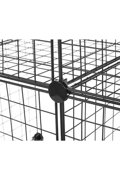 hodbehod 12 Bölmeli Metal Tel Portatif Modüler Oyuncak Dolabı Çok Amaçlı Düzenleyici Raf - 6