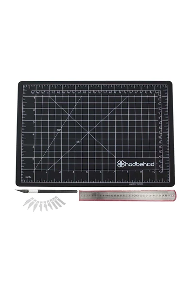 hodbehod A4 Siyah Hobi Kesim Matı Seti Çift Taraflı Cutting Mat Set