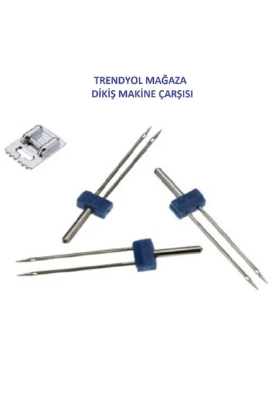 singer pfaff Singer Zetina Çift Iğne Ve Nervür Ayak Set (İĞNE PAKET İÇİNDE 2MM,3MM VE 4 MM'DİR.) Dali Iğne 1 Pk - 2