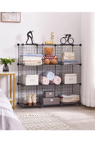 hodbehod 9 Bölmeli Metal Çok Amaçlı Raf Dolap Organizer - 6