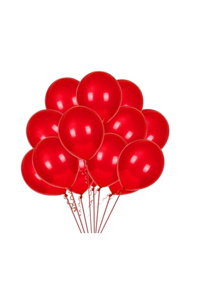 EDİ SHOP Metalik Kırmızı Balon 12 Inch 10 Adet 30 cm