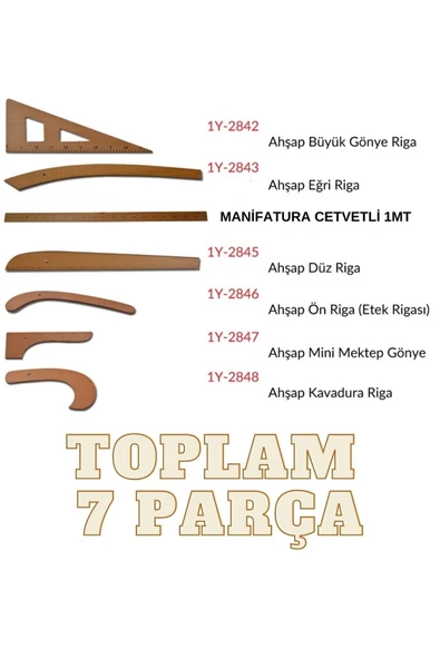 Artus Tedarik 7 Parça Ahşap Riga Takımı - 2