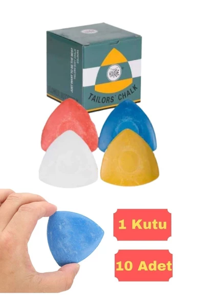 Kayıran terzi malzemeleri Çizgi Taşı Üçgen Renkli 1kutu (10 Adet)