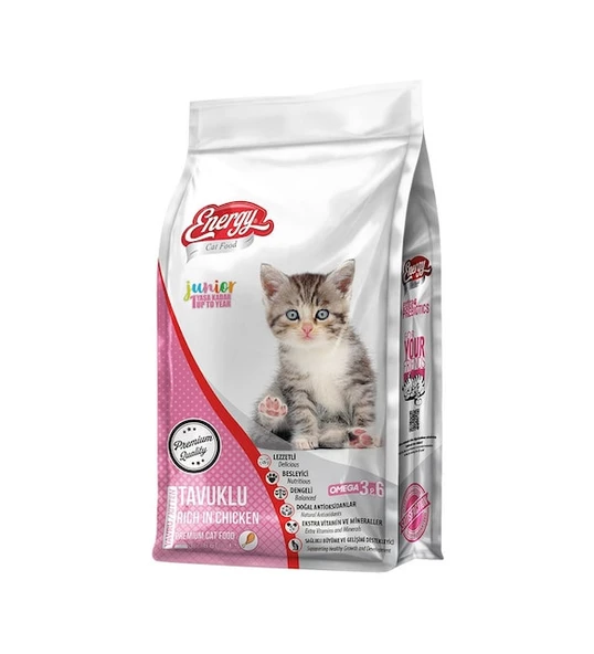 ENERGY  TAVUKLU YAVRU KEDİ MAMASI 3 KG - 2 ADET