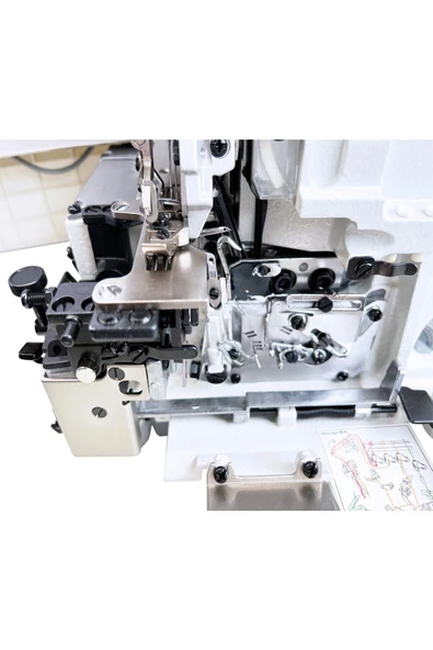 hodbehod 4 İplik Tam Otomatik Sessiz Elektrikli İplik Kesicili Overlok Makinası Ayak Tabla Dahil - 6