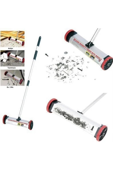 DIGERUI Manyetik Süpürge, Mıknatıslı Metal Çivi & Iğne Toplama Arabası - Mıknatıs