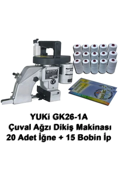 Yuki GK26-1A Çuval Ağzı Dikiş Makinası + 20 Adet İğne + 15 Bobin İp