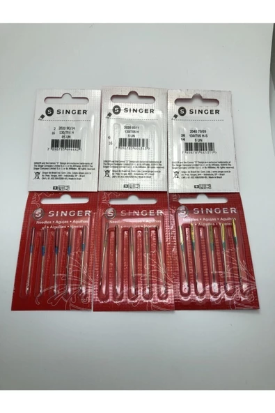 SİNGER Dikiş Makinası Iğnesi 3 Çeşit 9-11-14 Numara