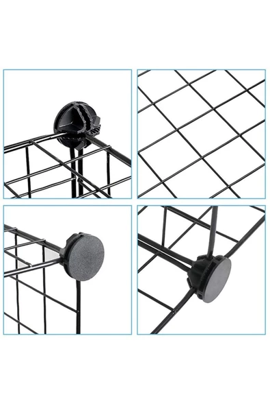 hodbehod 25 Bölmeli Metal Portatif Kitaplık Raf Dolap Organizer - 5