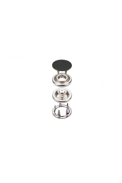 hodbehod 12.5mm 120 Set Sedefli Siyah Beyaz Krom Renk Çıt Çıt ve Çekiç Makina Uyumlu Kalıp Seti - 2