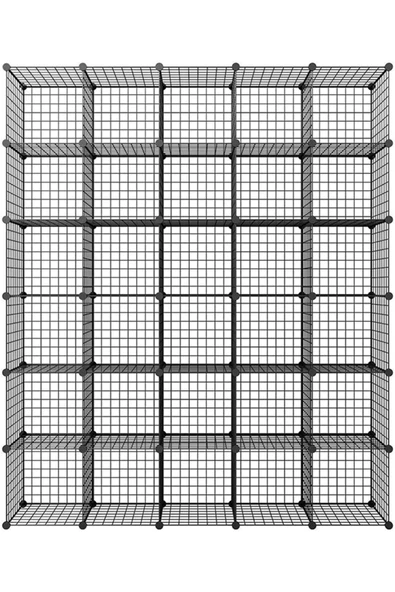 hodbehod 30 Bölmeli Metal Sökülüp Takılabilen Dolap Raf Organizer Gardırop - 2