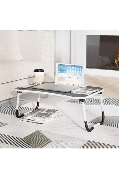 hodbehod Taşınabilir Katlanır Koltuk Yatak Üstü Laptop Tablet Çalışma Masası Ve Kahvaltı Sehpası - 3
