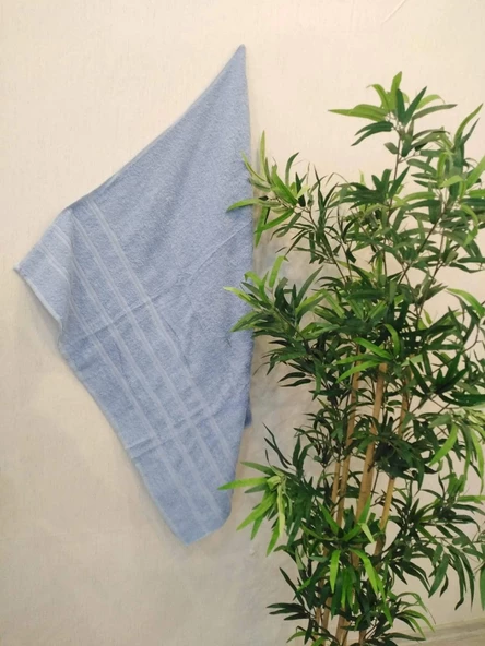 NİVEMESHOME MAVİ BANYO HAVLUSU ÇINAR - 3