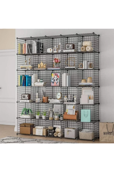 hodbehod 30 Bölmeli Metal Sökülüp Takılabilen Dolap Raf Organizer Gardırop - 3
