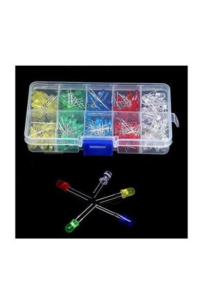 İşkur Makina 100 Adet 3 mm Mantar Led Işık Diyot Seti - Resim 2